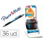 BOLIGRAFO PAPER MATE INKJOY 550 RETRACTIL CLIP METALICO PUNTA MEDIA TRAZO 1 MM EXPOSITOR DE 36 UNIDA