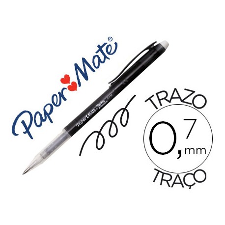 BOLIGRAFO REPLAY PREMIUM NEGRO CON GOMA DE BORRAR
