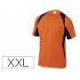 CAMISETA DELTAPLUS POLIESTER MANGA CORTA CUELLO REDONDO TRATAMIENTO SECADO RAPIDO COLOR NARANJA-MARI