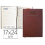 AGENDA ENCUADERNADA LIDERPAPEL CRETA 17X24 CM 2016 DIA PAGINA COLOR MARRON OSCURO PAPEL 70 GRS