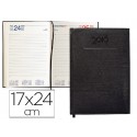 AGENDA ENCUADERNADA LIDERPAPEL CRETA 17X24 CM 2016 DIA PAGINA COLOR NEGRO PAPEL 70 GRS