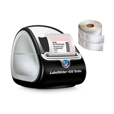 IMPRESORA DE ETIQUETAS DYMO LABELWRITER LW450T + 2 ROLLOS ETIQUETAS