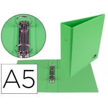 CARPETA DE 4 ANILLAS 40 MM MIXTAS LIDERPAPEL A5 CARTON FORRADO PVC VERDE