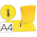 CARPETA DE 2 ANILLAS 25 MM MIXTAS LIDERPAPEL A4 FORRADO COLOR SYSTEM CON OLLADO Y TARJETERO AMARILLO