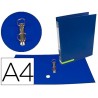 CARPETA DE 2 ANILLAS 25 MM MIXTAS LIDERPAPEL A4 FORRADO COLOR SYSTEM CON OLLADO Y TARJETERO AZUL