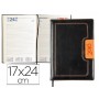 AGENDA ENCUADERNADA LIDERPAPEL DORIOS 17X24 CM 2016 DIA PAGINA COLOR NEGRO Y NARANJA PAPEL 70 GRS