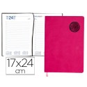 AGENDA ENCUADERNADA LIDERPAPEL KILKIS 17X24 CM 2016 DIA PAGINA COLOR ROSA PAPEL 70 GRS