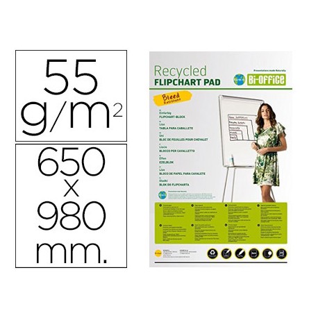 BLOC CONGRESO BI-OFFICE PAPEL RECICLADO 55 GRS 650X980 MM