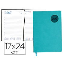 AGENDA ENCUADERNADA LIDERPAPEL KILKIS 17X24 CM 2016 DIA PAGINA COLOR TURQUESA PAPEL 70 GRS