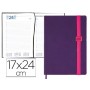 AGENDA ENCUADERNADA LIDERPAPEL LARISIS 17X24 CM 2016 DIA PAGINA COLOR MORADO PAPEL 70 GRS