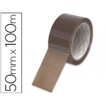 CINTA ADHESIVA Q-CONNECT PVC HAVANA 100 MT X 50 MM -PARA EMBALAJE BAJO RUIDO