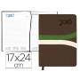 AGENDA ENCUADERNADA LIDERPAPEL HYDRA 17X24 CM 2016 DIA PAGINA COLOR MARRON PAPEL 70 GRS