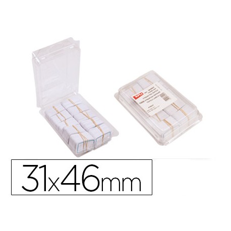 ETIQUETAS COLGANTES APLI 161021 TEXTIL PERFORADA 31 X 46 MM CAJA DE 1000
