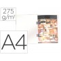 SUBCARPETA PLASTIFICADA GIO DIN A4 BLANCA CON CUBRE GRAPAS 275 G/M