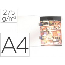 SUBCARPETA PLASTIFICADA GIO DIN A4 BLANCA CON CUBRE GRAPAS 275 G/M