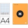 BLOC ENCOLADO LIDERPAPEL ANTARTIK CUADRO 5 MM A4 NATURAL 100 H 100 GR COLOR NARANJA
