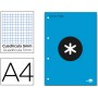 BLOC ENCOLADO LIDERPAPEL ANTARTIK CUADRO 5 MM A4 NATURAL 100 H 100 GR COLOR AZUL