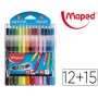 PACK COMBO MAPED COLOR PEPS 12 ROTULADORES + 15 LAPICES DE COLORES