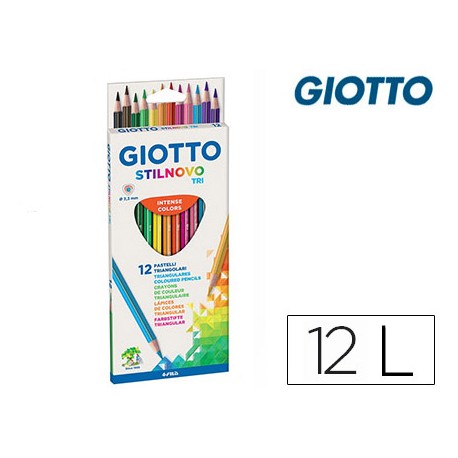 LAPICES DE COLORES GIOTTO STILNOVO TRI CAJA DE 12 COLORES