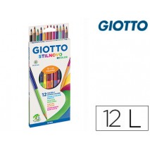 LAPICES DE COLORES GIOTTO STILNOVO BICOLOR CAJA DE 12 COLORES