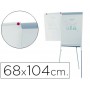PIZARRA BLANCA ROCADA CON TRIPODE PARA CONFERENCIAS MAGNETICA LACADA BRAZO EXTENSIBLE 68X104 CM ALTU