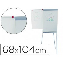 PIZARRA BLANCA ROCADA CON TRIPODE PARA CONFERENCIAS MAGNETICA LACADA BRAZO EXTENSIBLE 68X104 CM ALTU