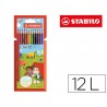 LAPICES DE COLORES STABILO TRIO SLIM CAJA DE 12 COLORES