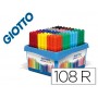 ROTULADOR GIOTTO TURBO MAXI SCHOOL PACK DE 108 UNIDADES 12 COLORES X 9 UNIDADES