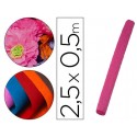 PAPEL CRESPON LIDERPAPEL FLORISTERIA 50 CM X 2,5 M 85G/M2 ROSA