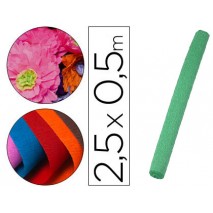 PAPEL CRESPON LIDERPAPEL FLORISTERIA 50 CM X 2,5 M 85G/M2 TURQUESA