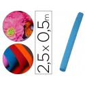 PAPEL CRESPON LIDERPAPEL FLORISTERIA 50 CM X 2,5 M 85G/M2 CELESTE
