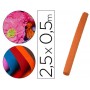 PAPEL CRESPON LIDERPAPEL FLORISTERIA 50 CM X 2,5 M 85G/M2 NARANJA