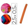 PAPEL CRESPON LIDERPAPEL FLORISTERIA 50 CM X 2,5 M 85G/M2 NARANJA