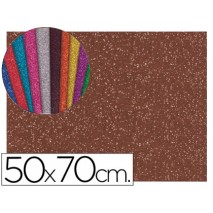 GOMA EVA CON PURPURINA LIDERPAPEL 50X70CM 60G/ M2 ESPESOR 2 MM MARRON
