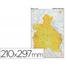 MAPA MUDO COLOR DIN A4 CASTILLA-LEON FISICO