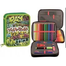 PLUMIER ESCOLAR ALPINO GRAFFITI GRANDE DOBLE CREMALLERA