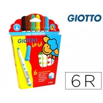 ROTULADOR GIOTTO BEBE CAJA DE 6 COLORES