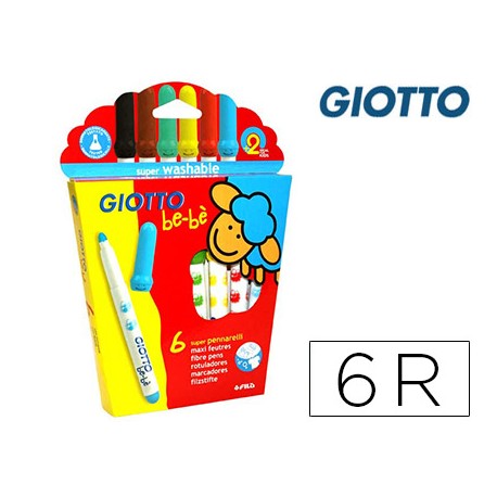 ROTULADOR GIOTTO BEBE CAJA DE 6 COLORES