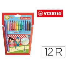 ROTULADOR STABILO POWER CAJA DE 12 COLORES