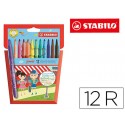 ROTULADOR STABILO POWER CAJA DE 12 COLORES