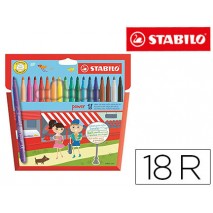ROTULADOR STABILO POWER CAJA DE 18 COLORES