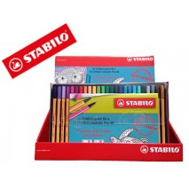 ROTULADOR STABILO PUNTA DE FIBRA POINT 88 ARTE TERAPIA EXPOSITOR 8 ESTUCHES DE 25 COLORES
