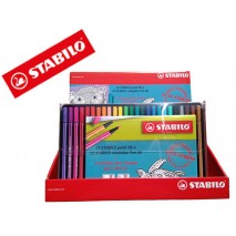 ROTULADOR STABILO PUNTA DE FIBRA POINT 68 ARTE TERAPIA EXPOSITOR 8 ESTUCHES DE 25 COLORES