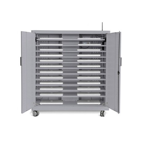 ARMARIO ROCADA METALICO 10 BANDEJAS PARA ALMACENAMIENTO Y CARGA DE BATERIA DE PORTATILES ELECTRIFICA
