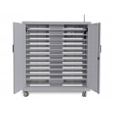 ARMARIO ROCADA METALICO 10 BANDEJAS PARA ALMACENAMIENTO Y CARGA DE BATERIA DE PORTATILES ELECTRIFICA