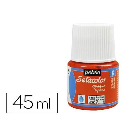 PINTURA PARA TELA PEBEO SETACOLOR OPAQUE NARANJA 45ML