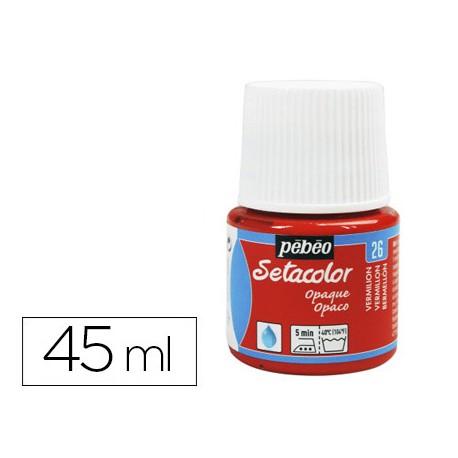 PINTURA PARA TELA PEBEO SETACOLOR OPAQUE BERMELLON 45ML