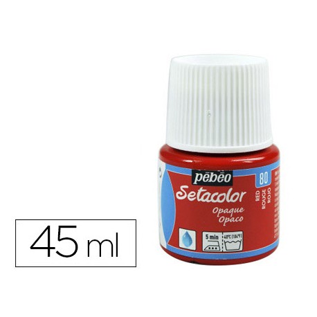 PINTURA PARA TELA PEBEO SETACOLOR OPAQUE ROJO 45ML