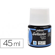 PINTURA PARA TELA PEBEO SETACOLOR OPAQUE LACA NEGRA 45ML