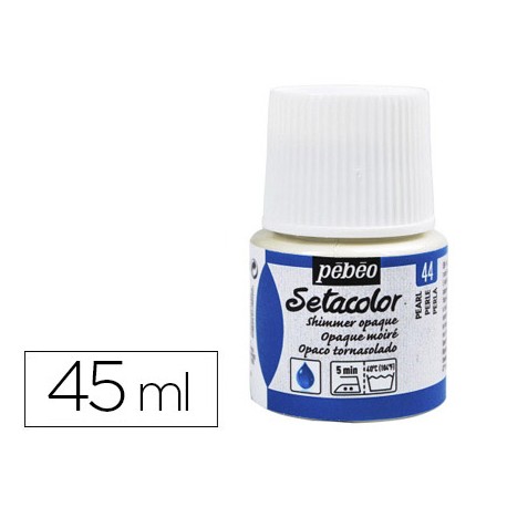 PINTURA PARA TELA PEBEO SETACOLOR OPAQUE MOIRE PERLA 45ML